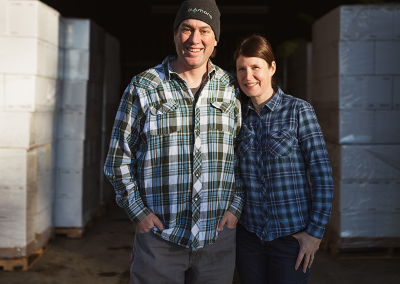 Alderlea winery owners Julie Powell & Zachary Brown