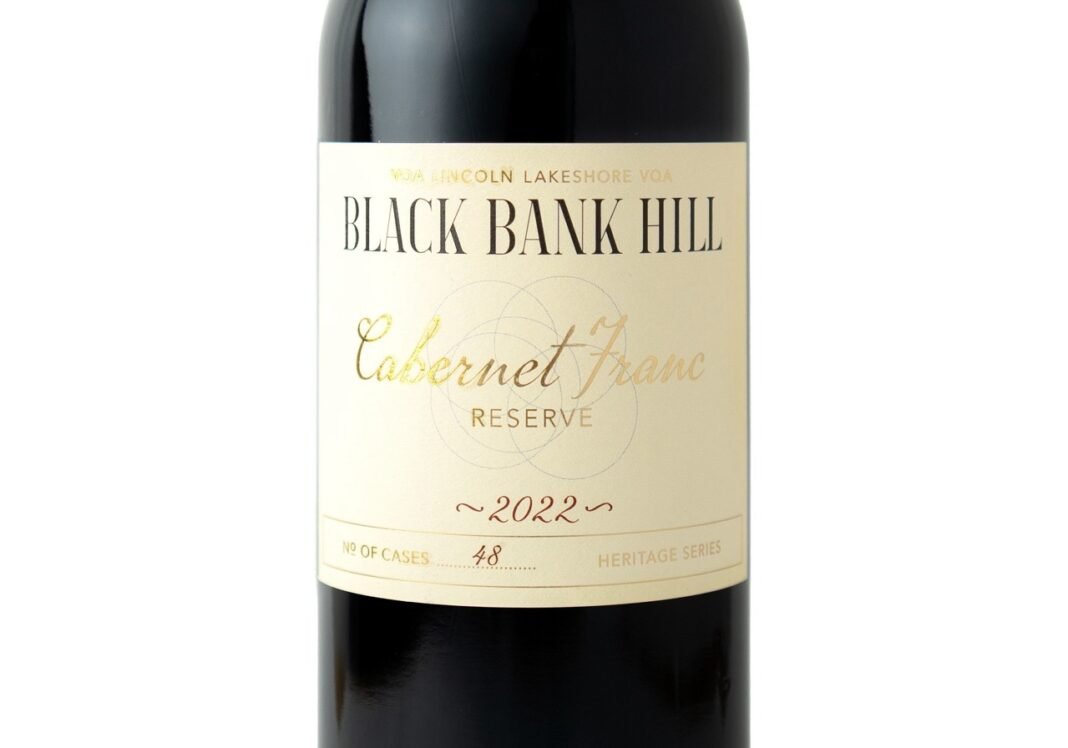 Black Bank Hill 2022 Cab Franc Reserve Large Black Bank Hill Cabernet Franc Reserve 2022 bottle