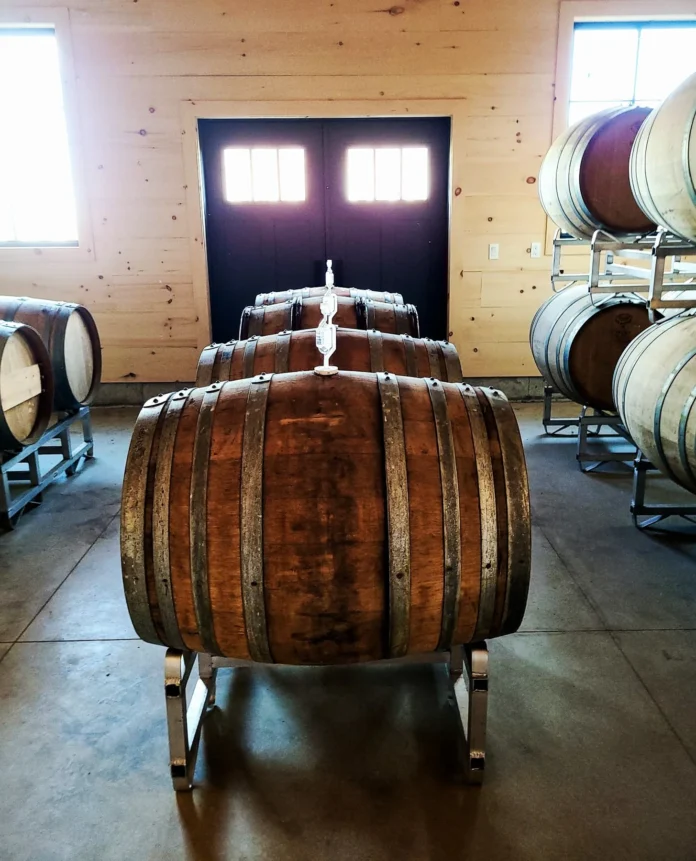 Black Bank Hill Cellar Black Bank Hill Cellar and barrels