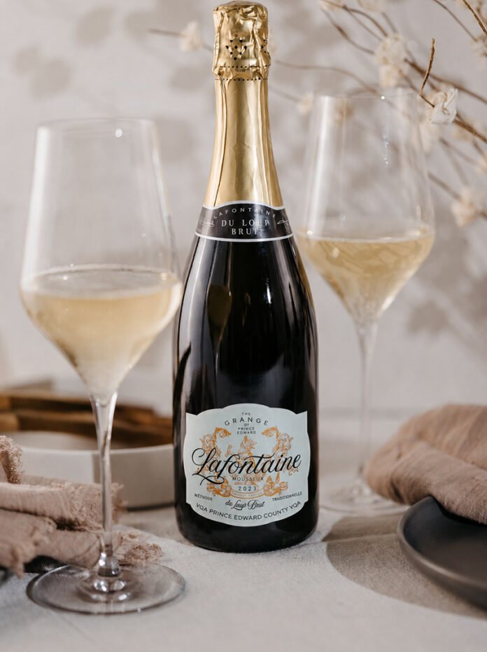 Grange of Prince Edward Lafontaine du Loup Brut 2023 with glasses lr