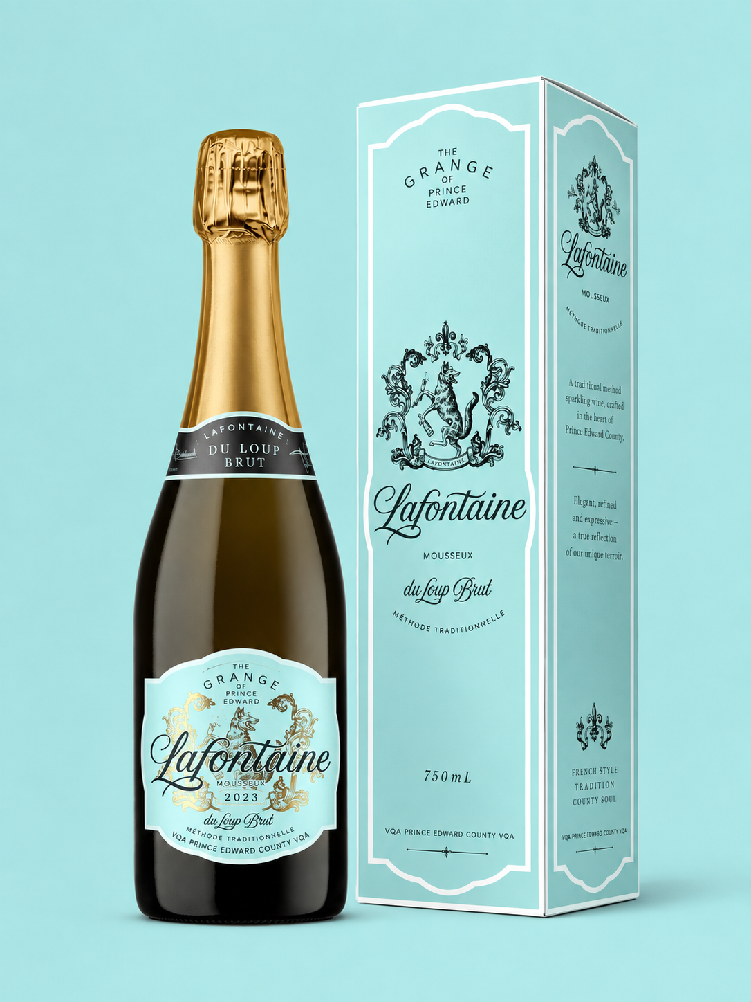 Grange of Prince Edward Lafontaine du Loup Brut 2023 bottle shot